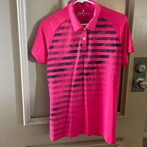 Womens Nike golf shirt and n vibrant hot pink
